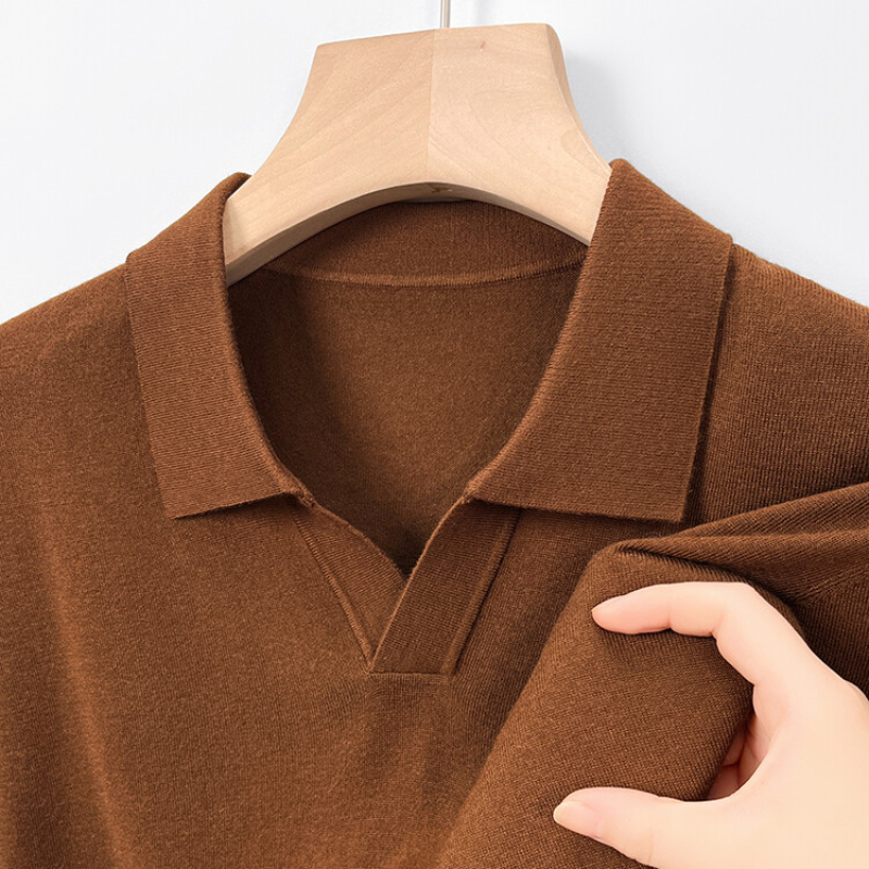 Quality Winter Clothing - Men's pullover sweater with V-neck, business