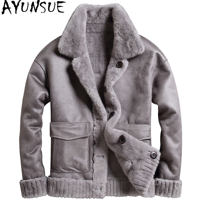 Quality Winter Clothing - AYUNSUE Winter Faux Mink Fur Mens