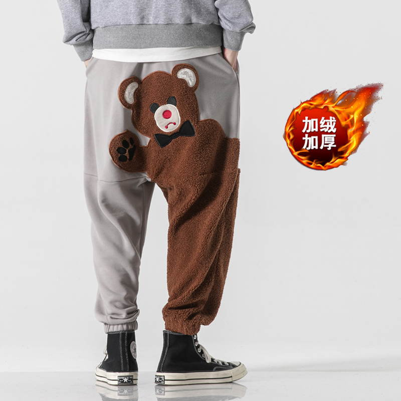 Winter Clothing Men Style - Baggy Man Pants Winter Fashion Lamb