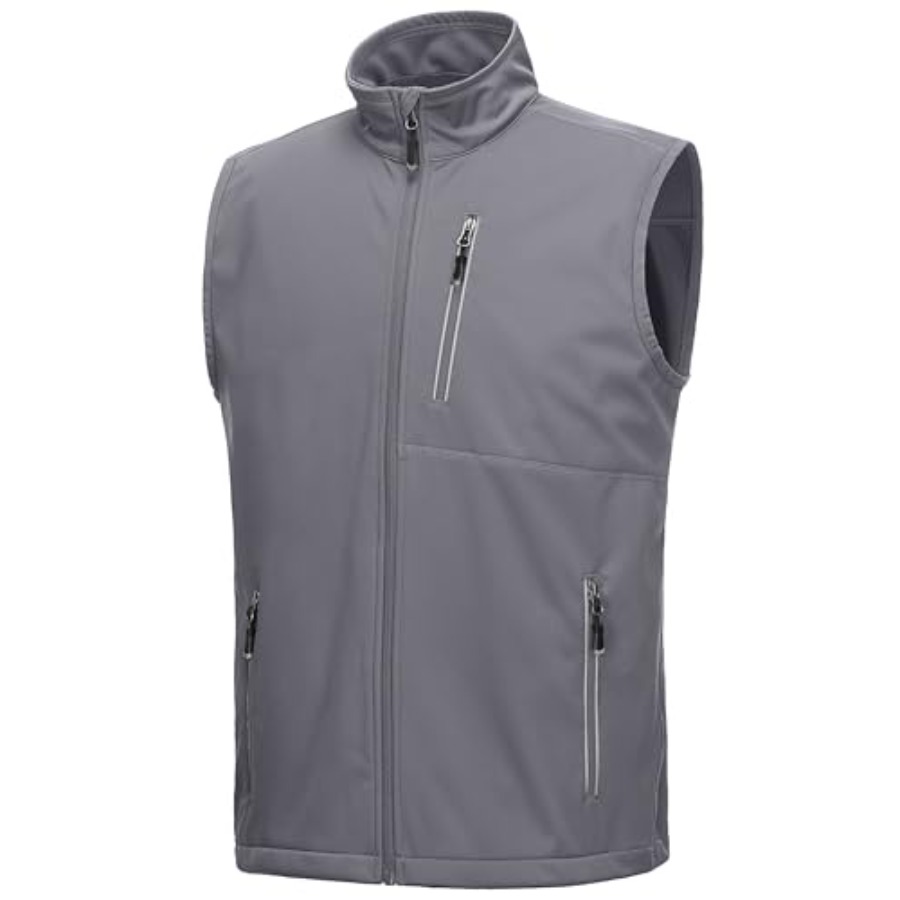 Windproof Jacket Softshell - 33000Feet Men's Windproof Lightweight Golf Vest