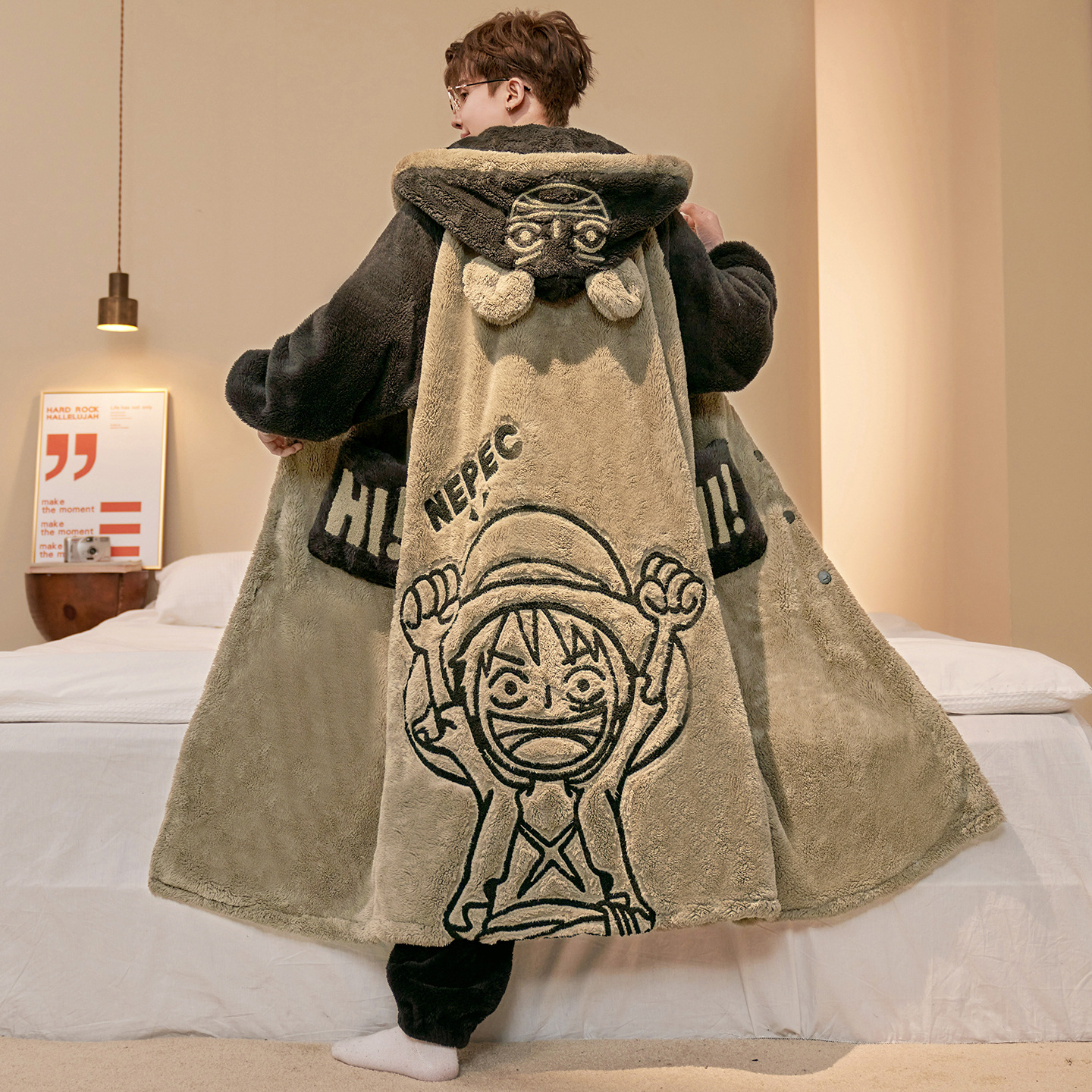 Winter Clothing Men Style - One Piece Luffy Bathrobe Anime Winter