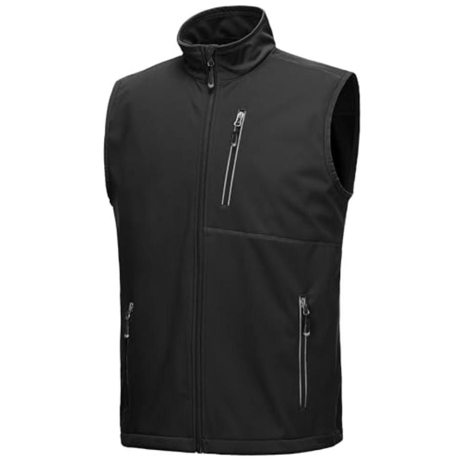 Windproof Jacket Softshell - 33000Feet Men's Windproof Lightweight Golf Vest