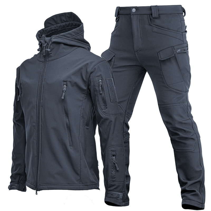 Mens Outdoor Shark Skin Softsh - Windproof Jacket Softshell avaliação e preço