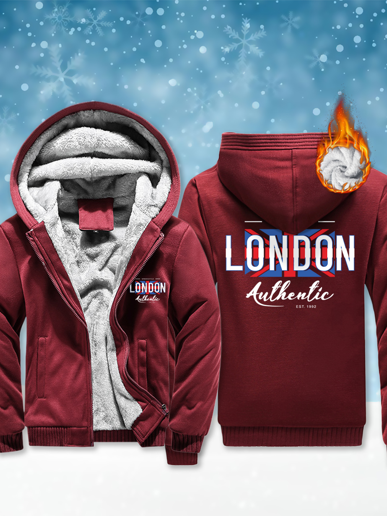 London Urban Style Print Men C - Winter Clothing London avaliação e preço