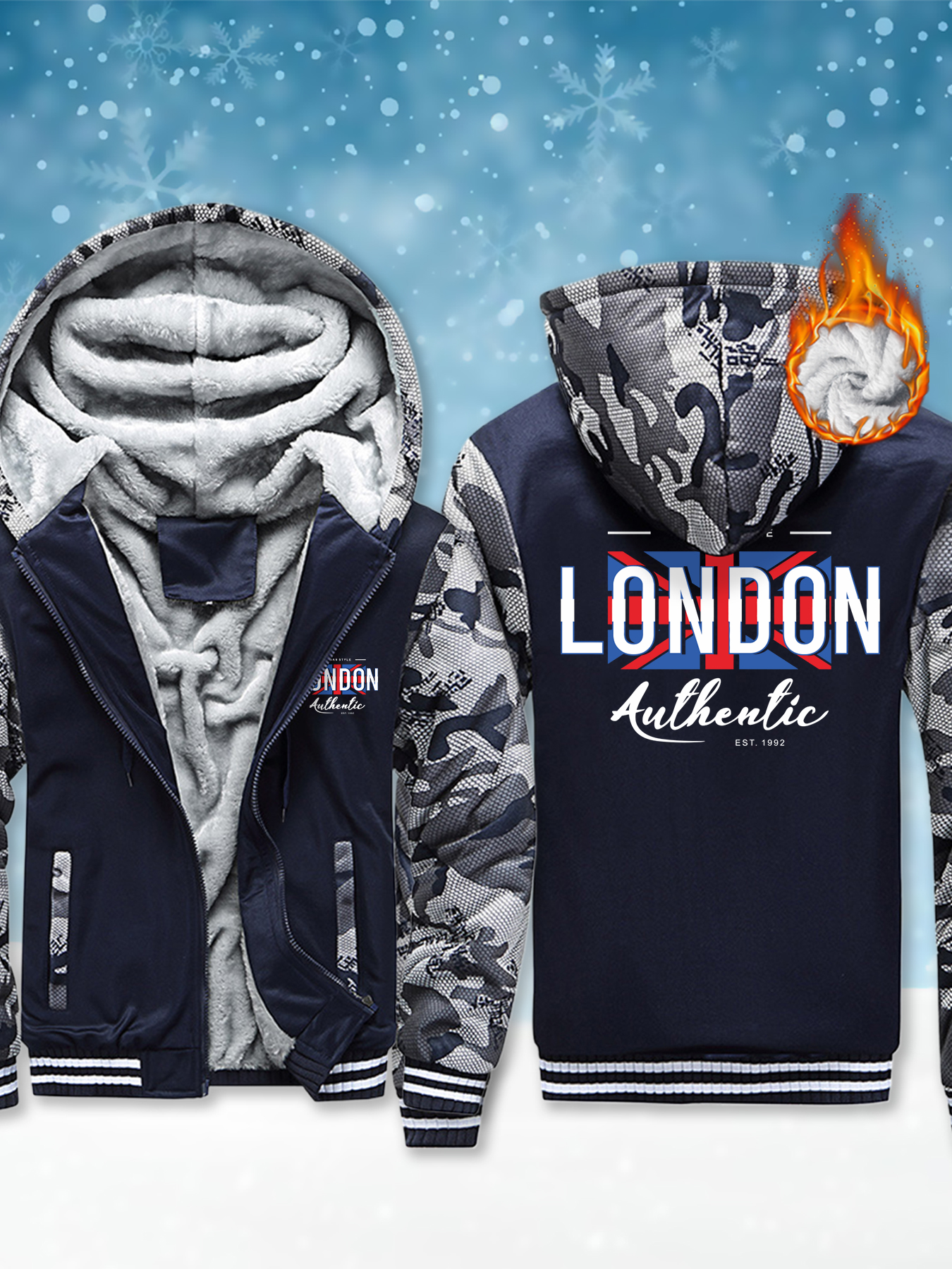 London Urban Style Print Men C - Winter Clothing London avaliação e preço