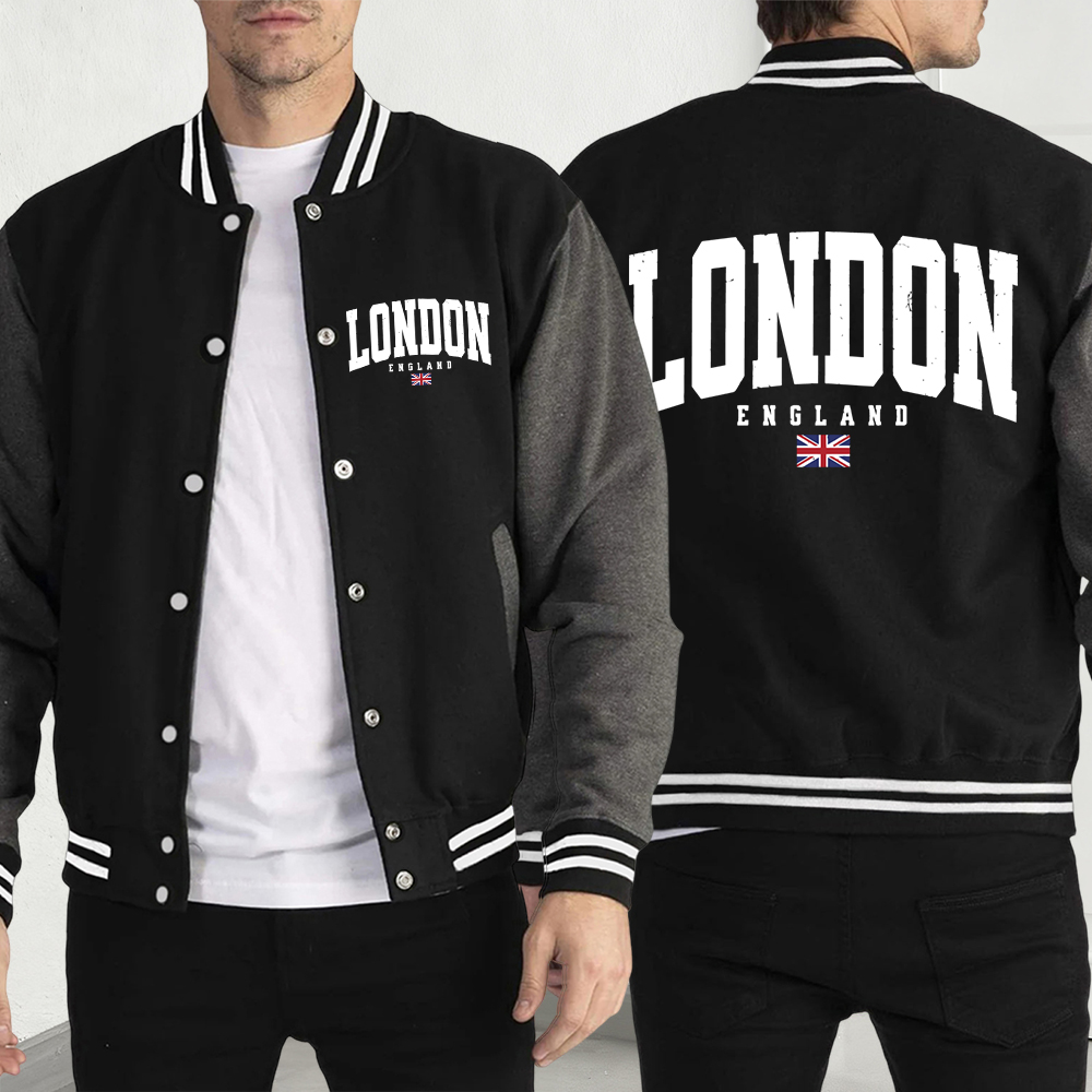 London England Flag Men Jacket - Winter Clothing London avaliação e preço