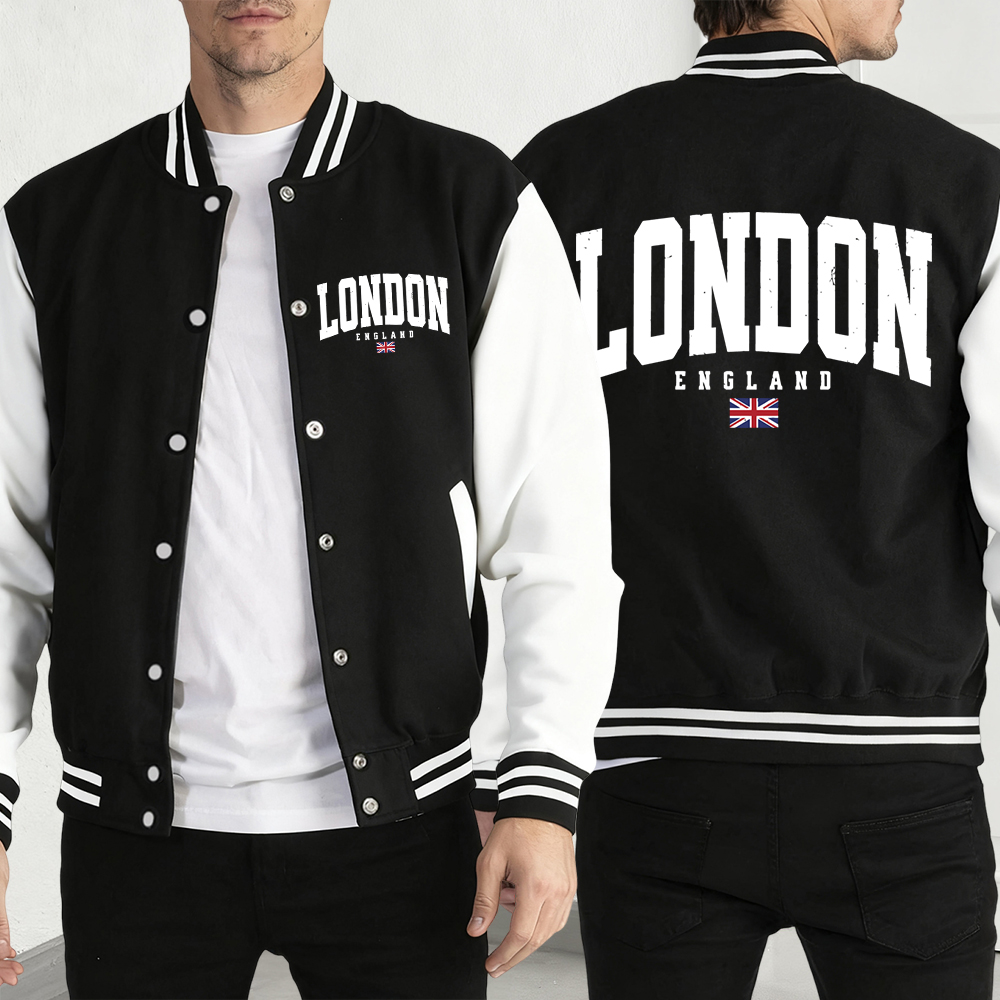 London England Flag Men Jacket - Winter Clothing London avaliação e preço