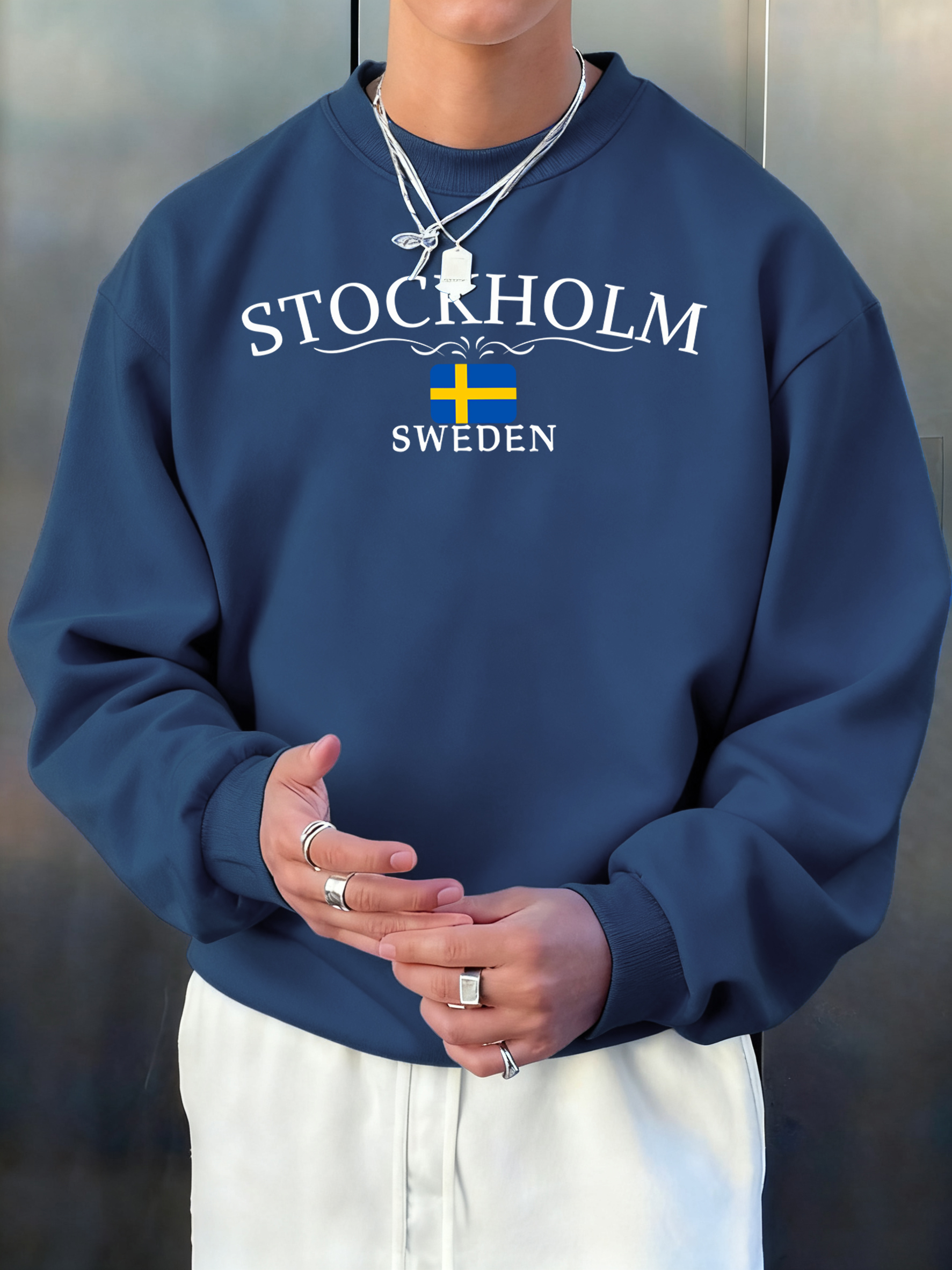 Stockholm Sweden Letter Print  - Winter Clothing Dress Up avaliação e preço