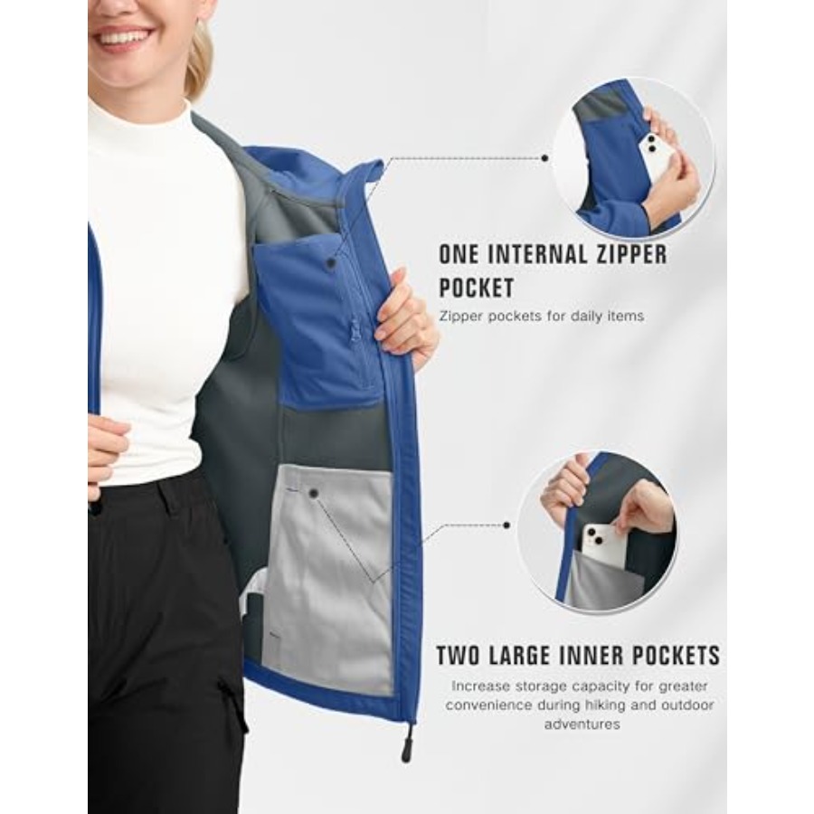 Women's Fleece Lined Softshell - Windproof Jacket Softshell avaliação e preço