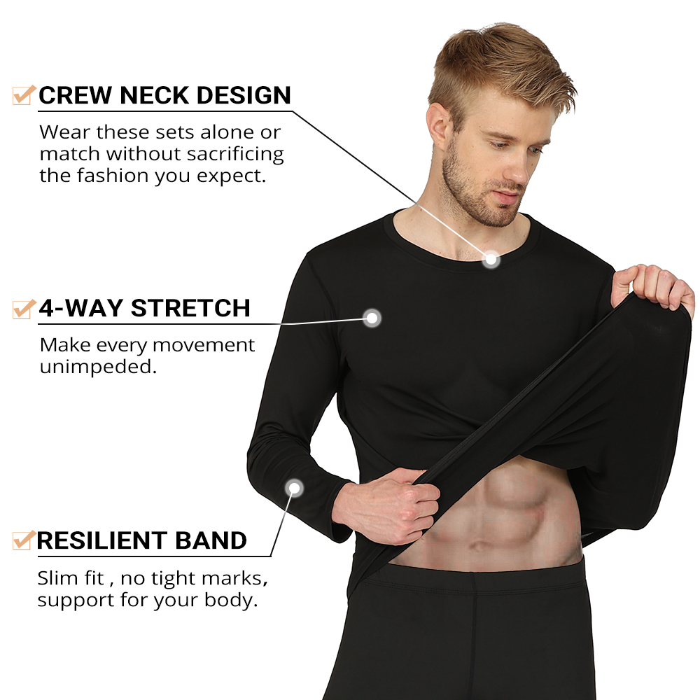 Men's Winter Thermal Underwear - Thermal Base Layer avaliação e preço