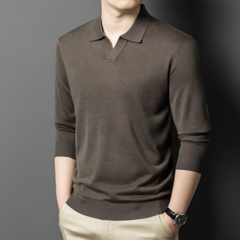 Men's pullover sweater with V- - Quality Winter Clothing avaliação e preço