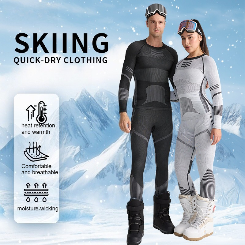 Ski Base Layer Set Men Women T - Thermal Base Layer avaliação e preço