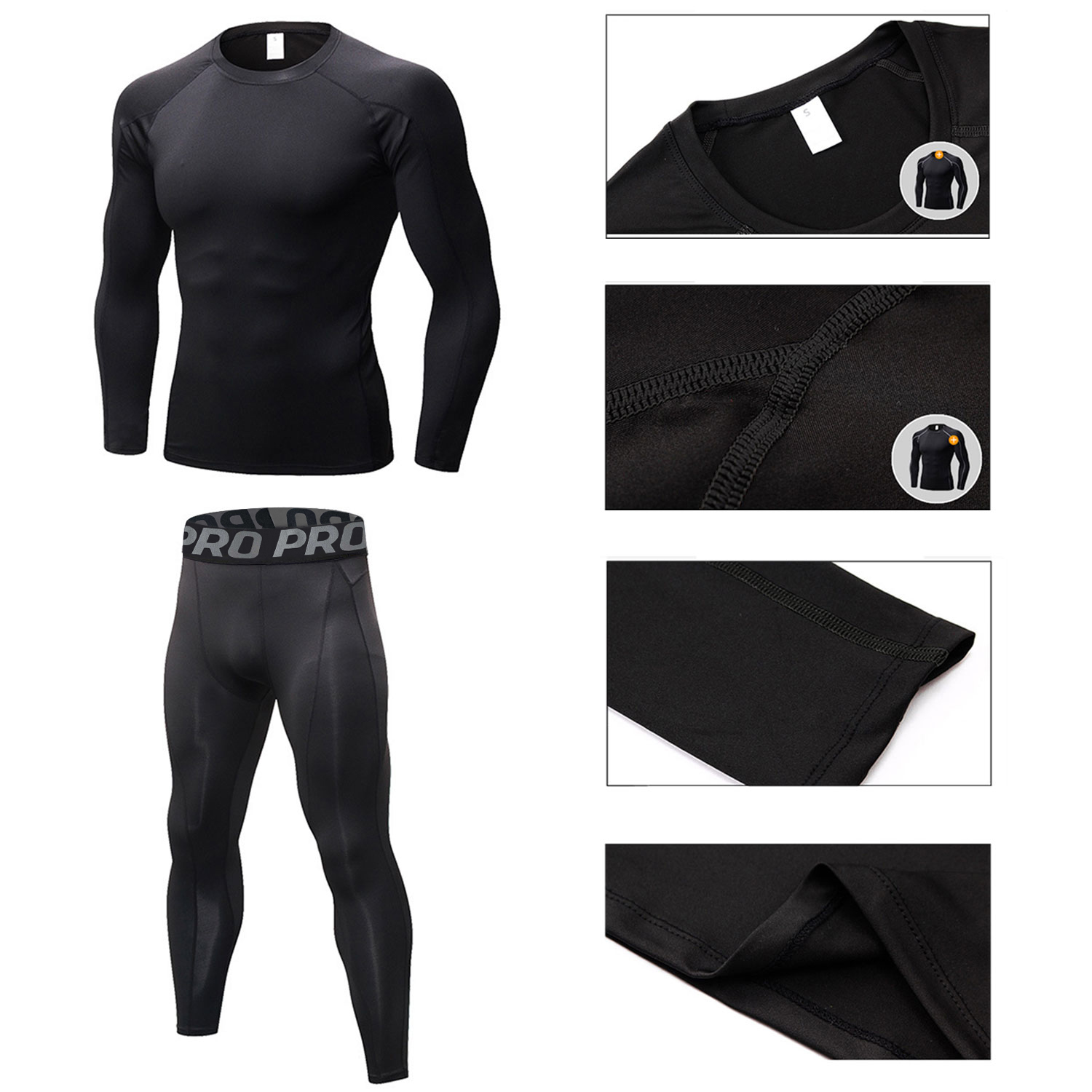 Mens Workout Compression Set P - Thermal Base Layer avaliação e preço