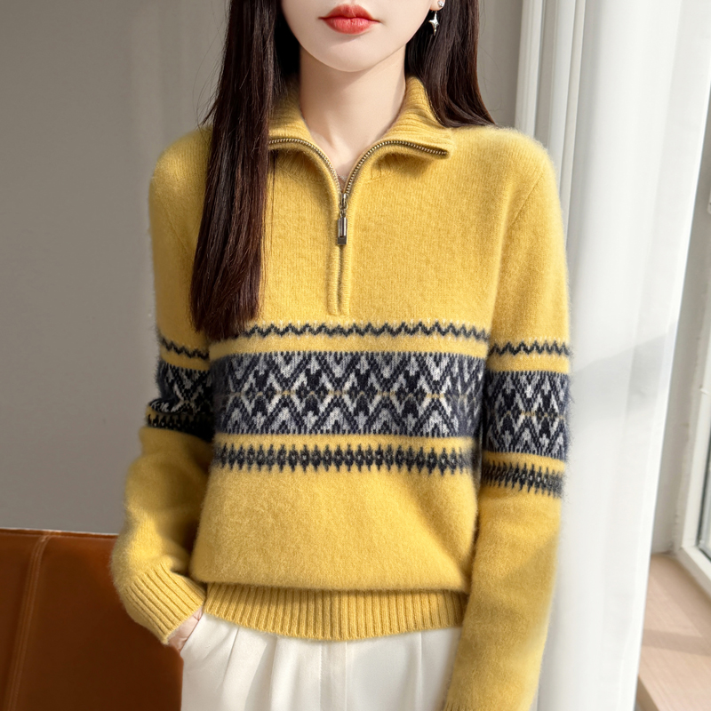 High Quality Women's Jacquard  - Quality Winter Clothing avaliação e preço