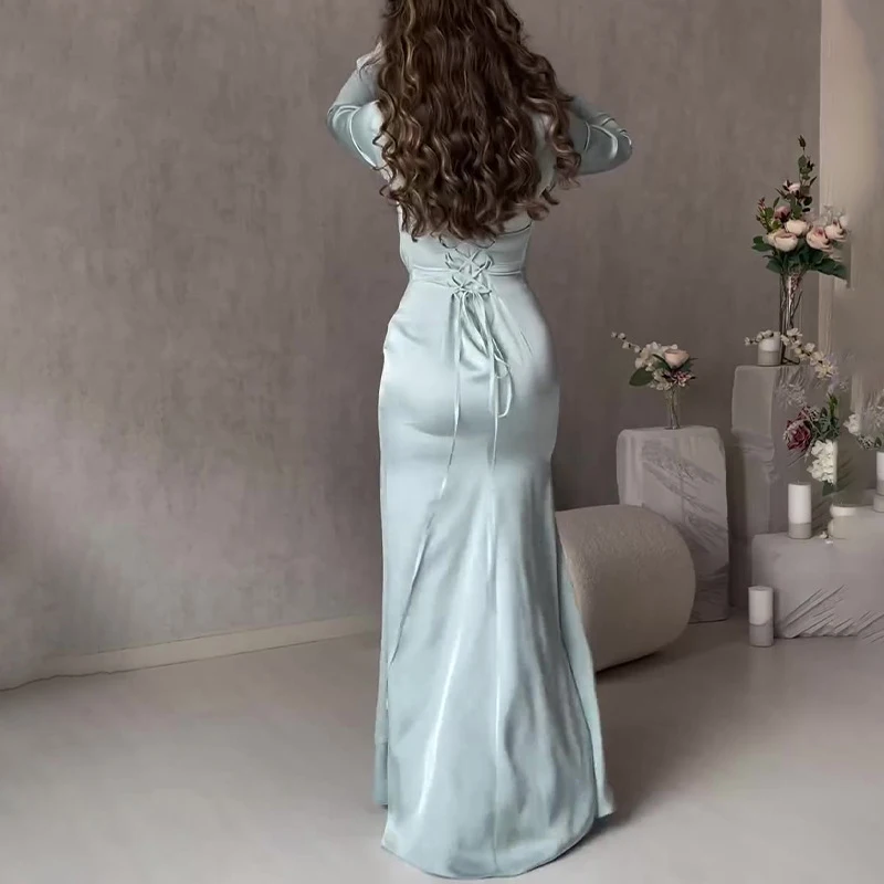 Elegant O Neck Fashion Tie-up  - Winter Clothing Dress Up avaliação e preço