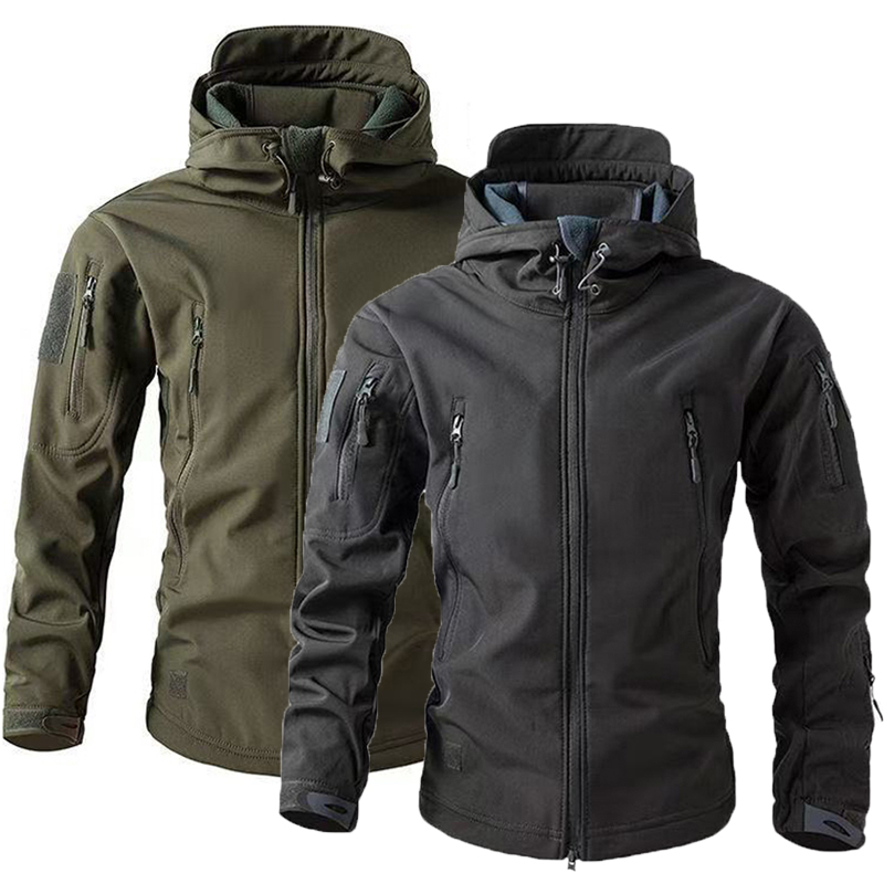 Men's Winter Autumn Warm Softs - Windproof Jacket Softshell avaliação e preço