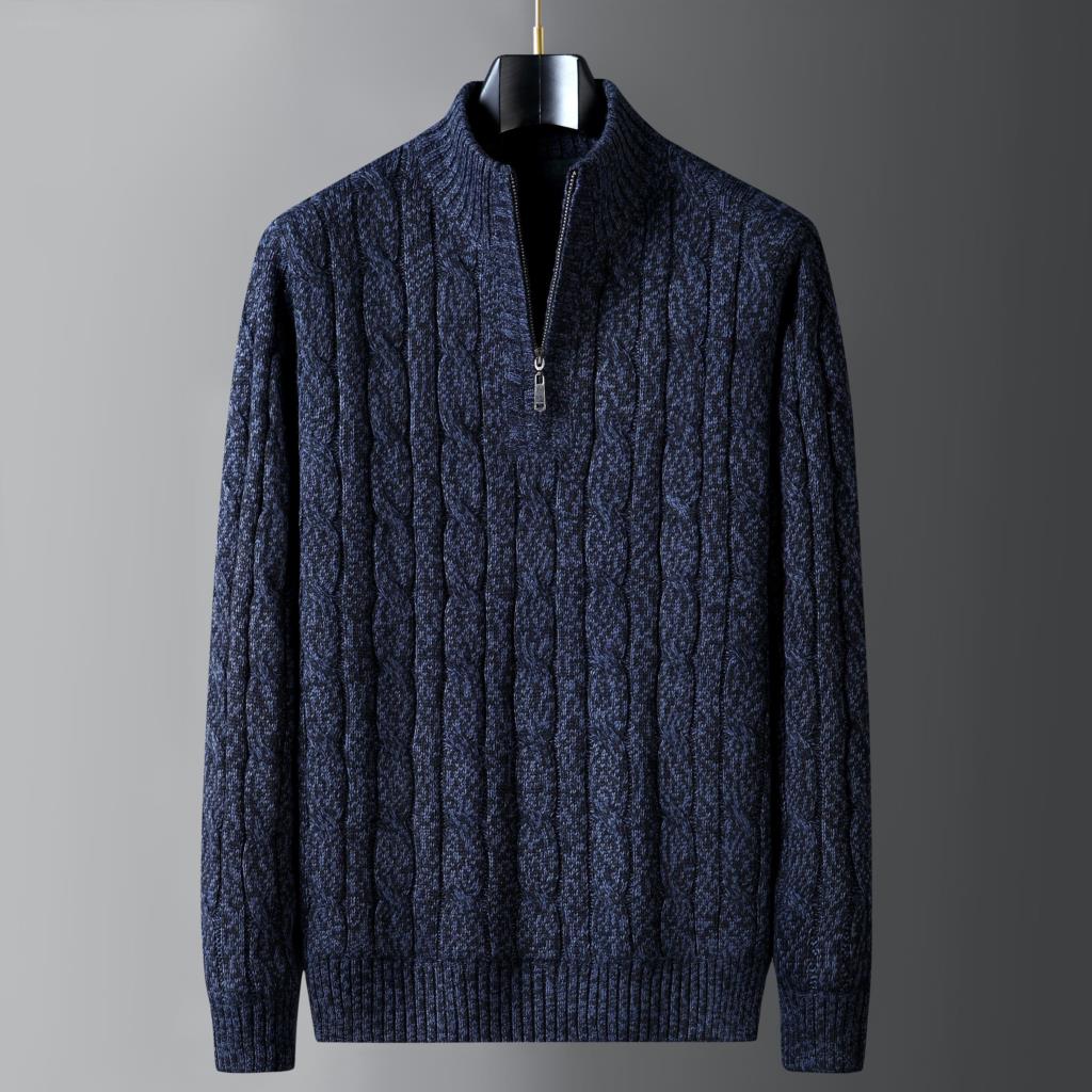 Half Zipper Turtleneck Sweater - Winter Clothing Men Style avaliação e preço