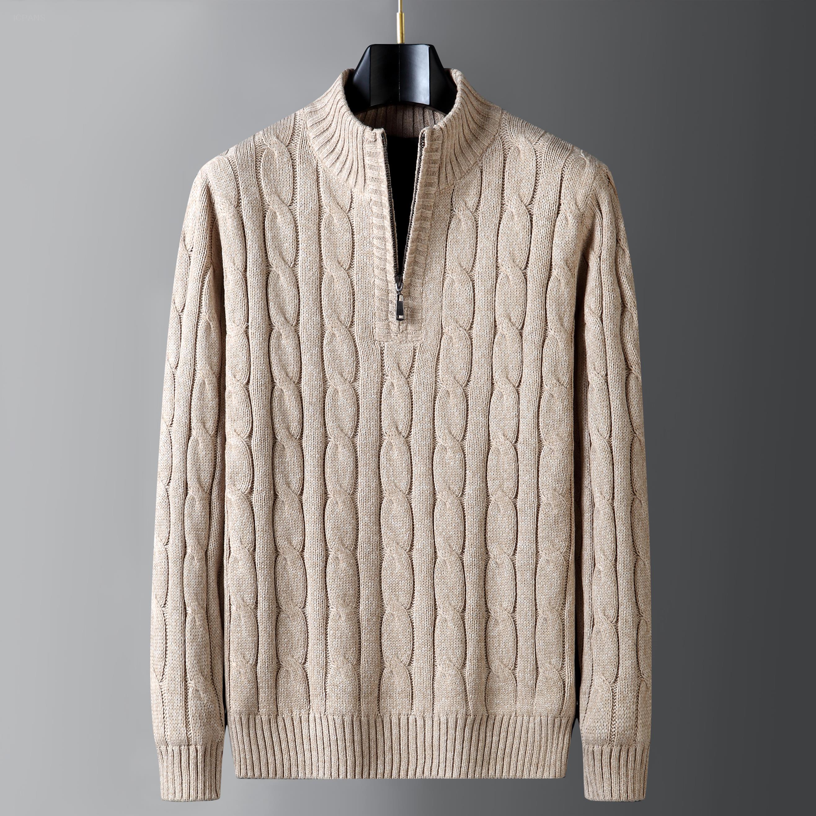 Half Zipper Turtleneck Sweater - Winter Clothing Men Style avaliação e preço