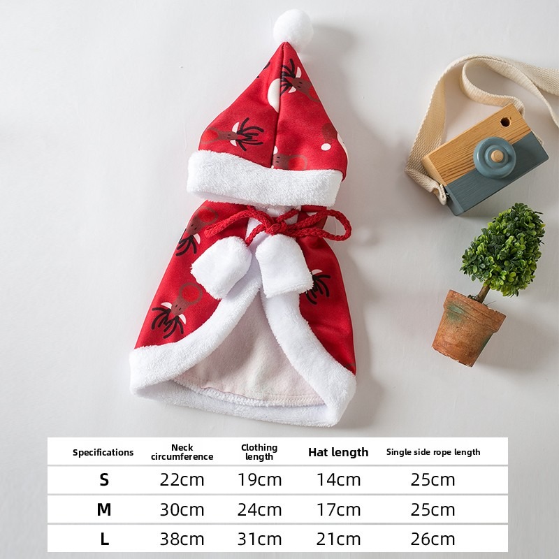 Cat Christmas Cloak Winter Pet - Winter Clothing Dress Up avaliação e preço