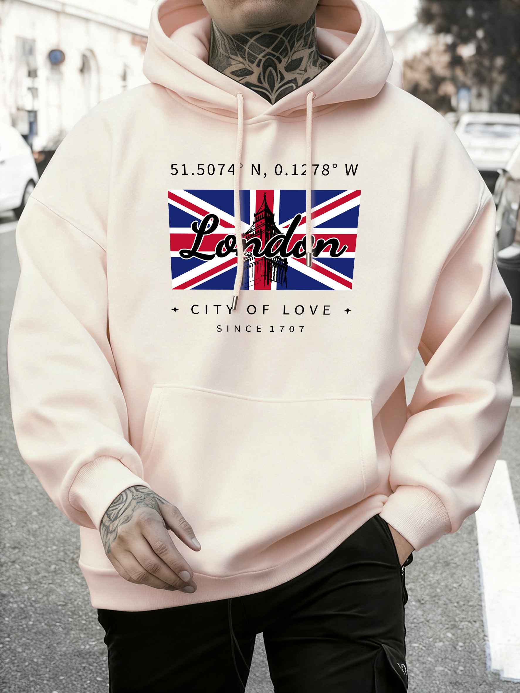 London City Of Love Flag Print - Winter Clothing London avaliação e preço