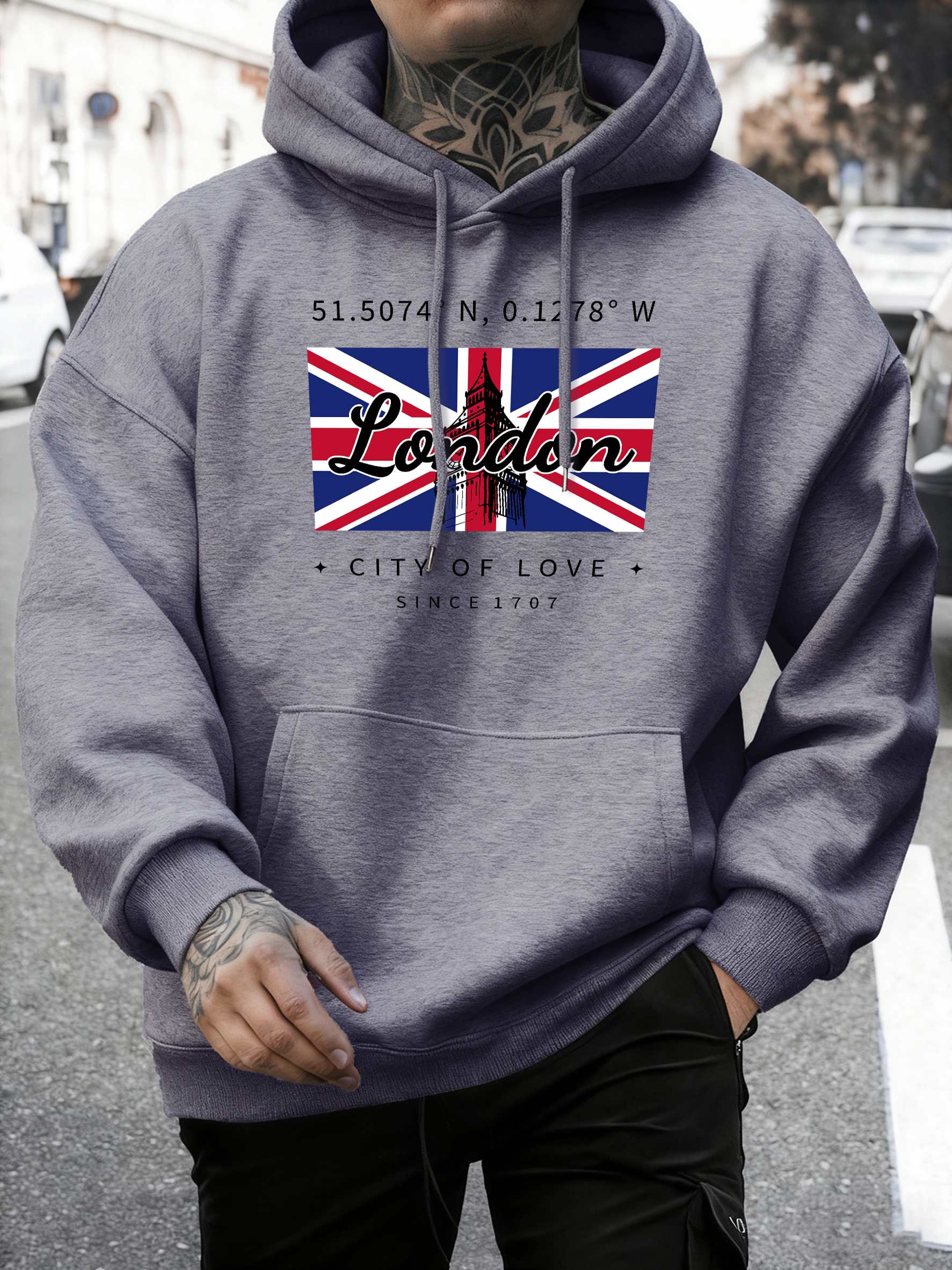 London City Of Love Flag Print - Winter Clothing London avaliação e preço
