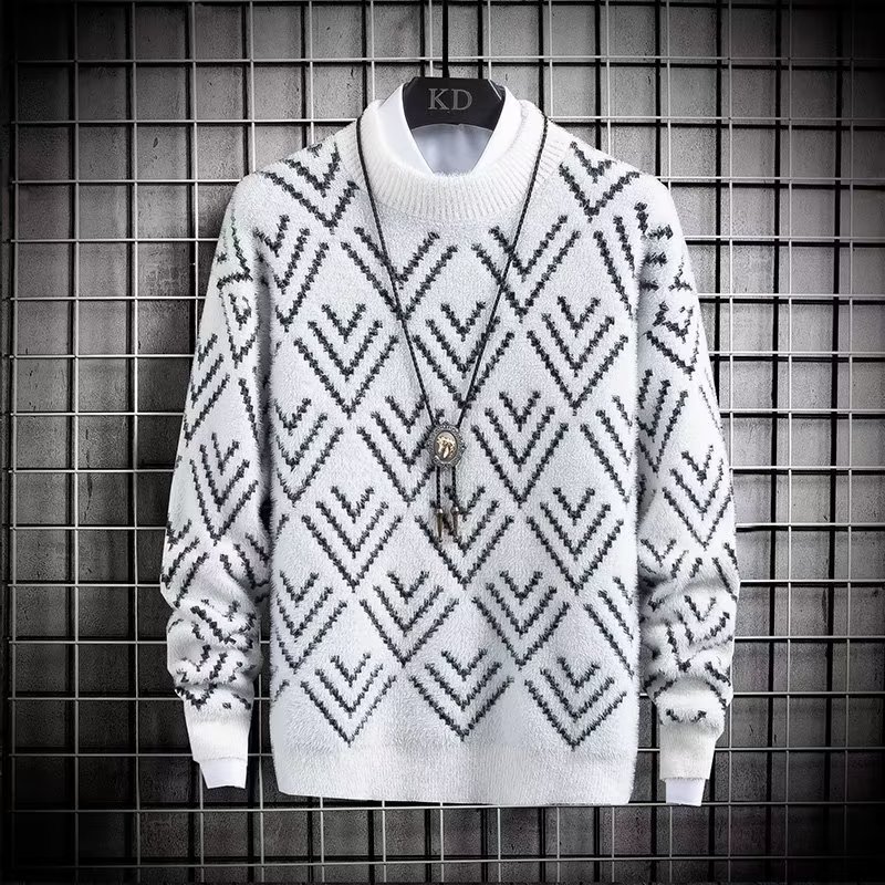 Autumn Winter Men's Sweater Pl - Winter Clothing Men Style avaliação e preço