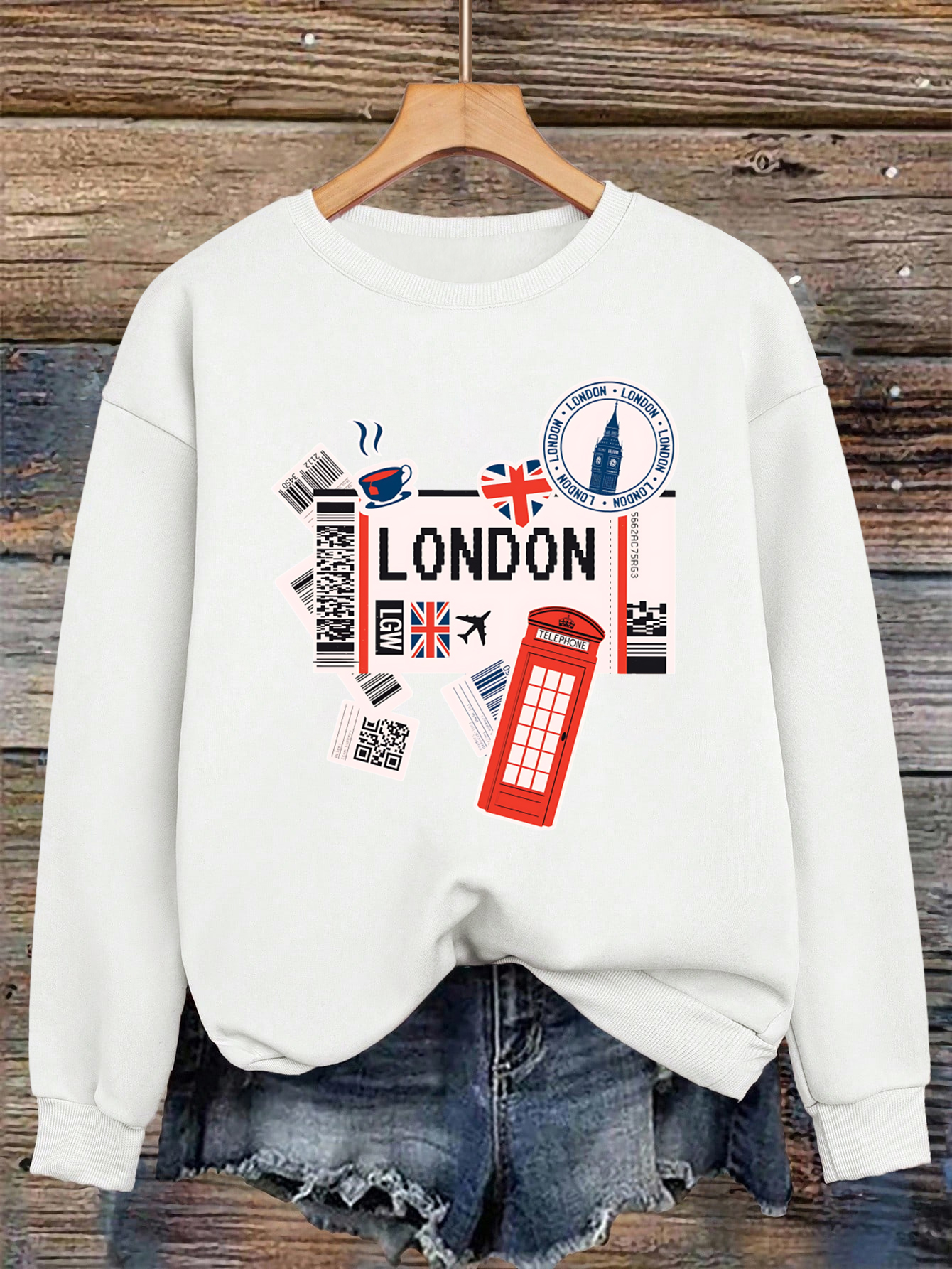 London Tourist Airfare Printin - Winter Clothing London avaliação e preço