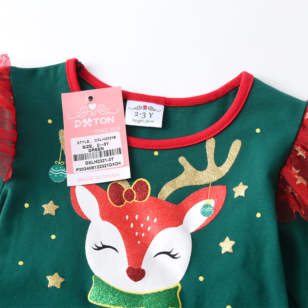 DXTON New Year Girls Dress Lay - Winter Clothing Dress Up avaliação e preço