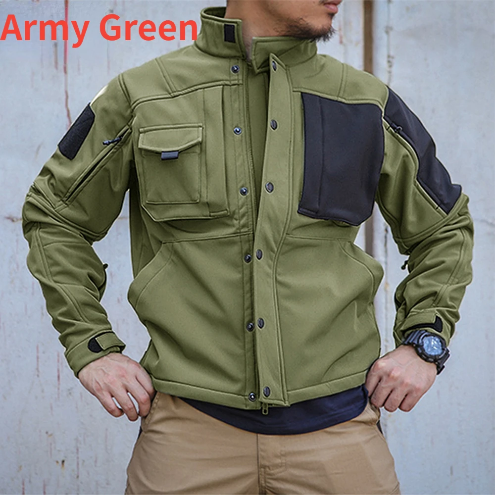 Men's Tactical Sets Winter Sha - Windproof Jacket Softshell avaliação e preço