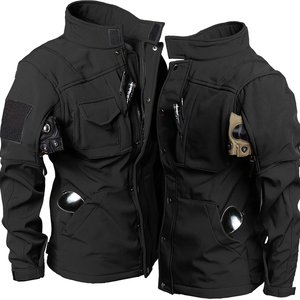 Men's Tactical Sets Winter Sha - Windproof Jacket Softshell avaliação e preço