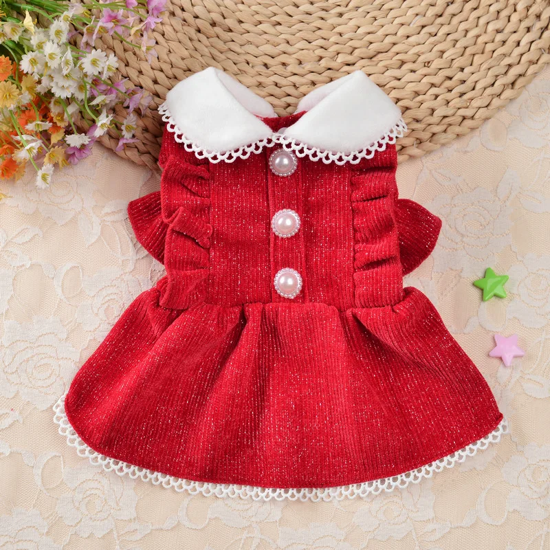 Elegant Princess Dress Dog Clo - Winter Clothing Dress Up avaliação e preço