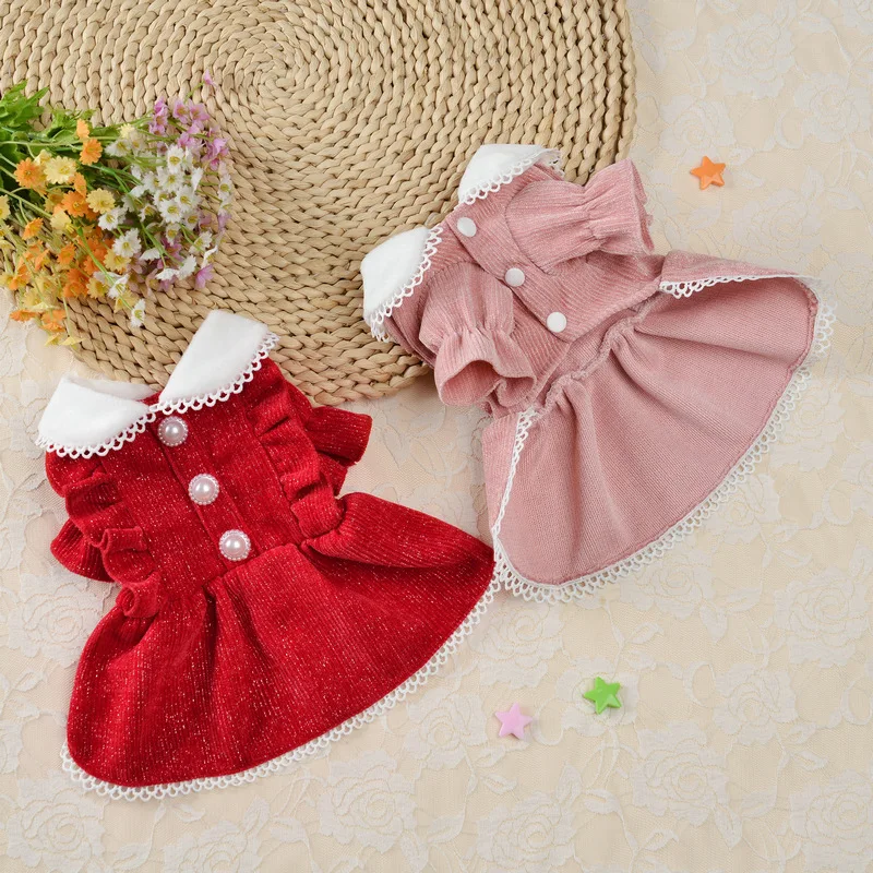 Elegant Princess Dress Dog Clo - Winter Clothing Dress Up avaliação e preço
