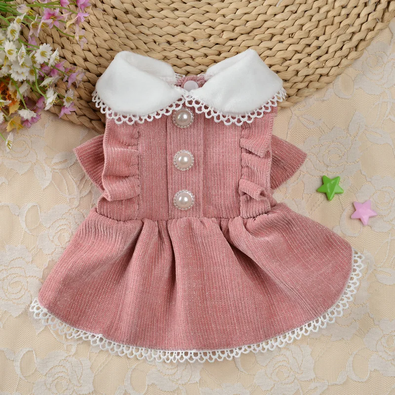 Elegant Princess Dress Dog Clo - Winter Clothing Dress Up avaliação e preço