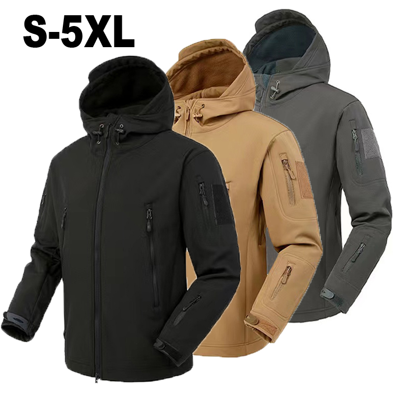 Men's Autumn Winter SoftShell  - Windproof Jacket Softshell avaliação e preço