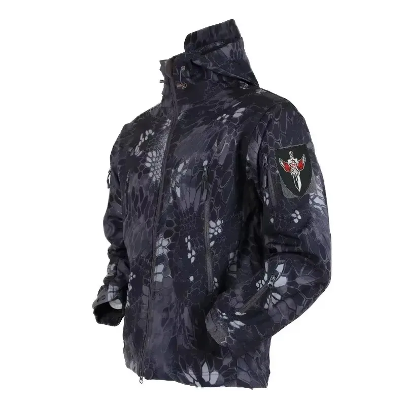 5XL 6XL CP Camouflage Soft She - Windproof Jacket Softshell avaliação e preço