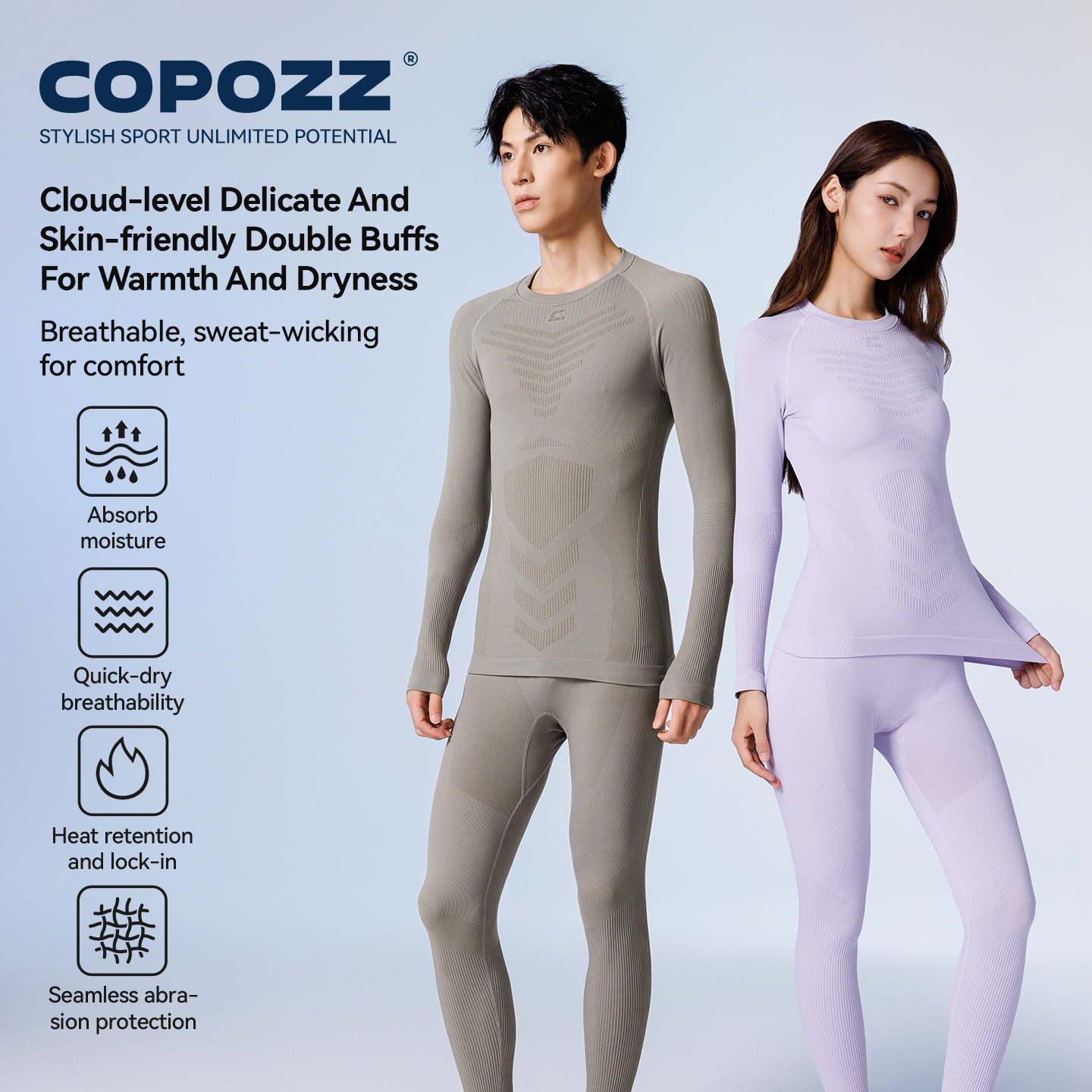 COPOZZ Women Men Seamless Ski  - Thermal Base Layer avaliação e preço