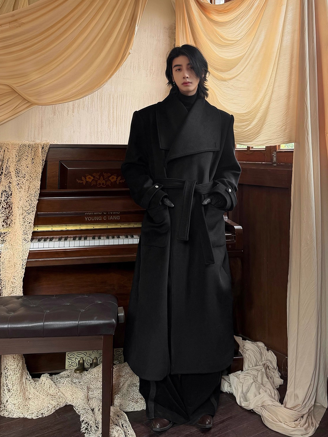 London Sle Long Woolen Coat Me - Winter Clothing London avaliação e preço